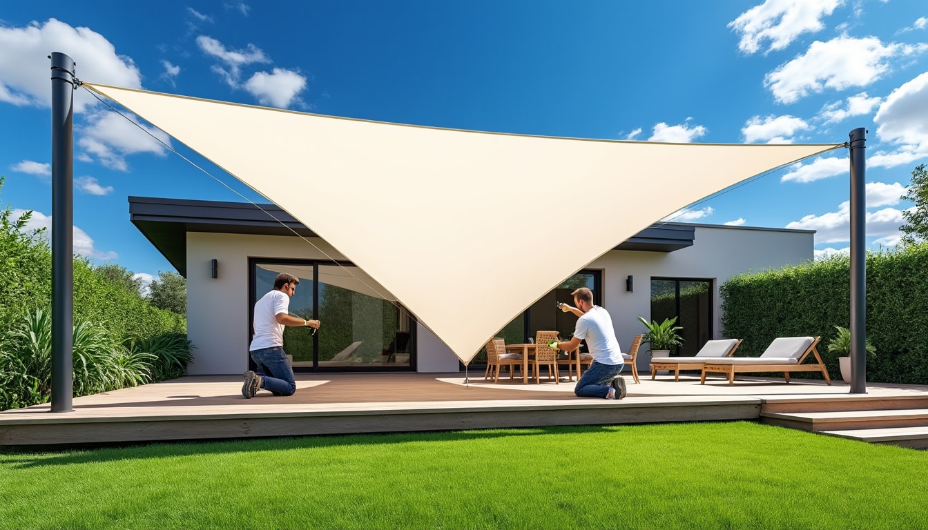 Comment installer un voile d&rsquo;ombrage triangulaire ?