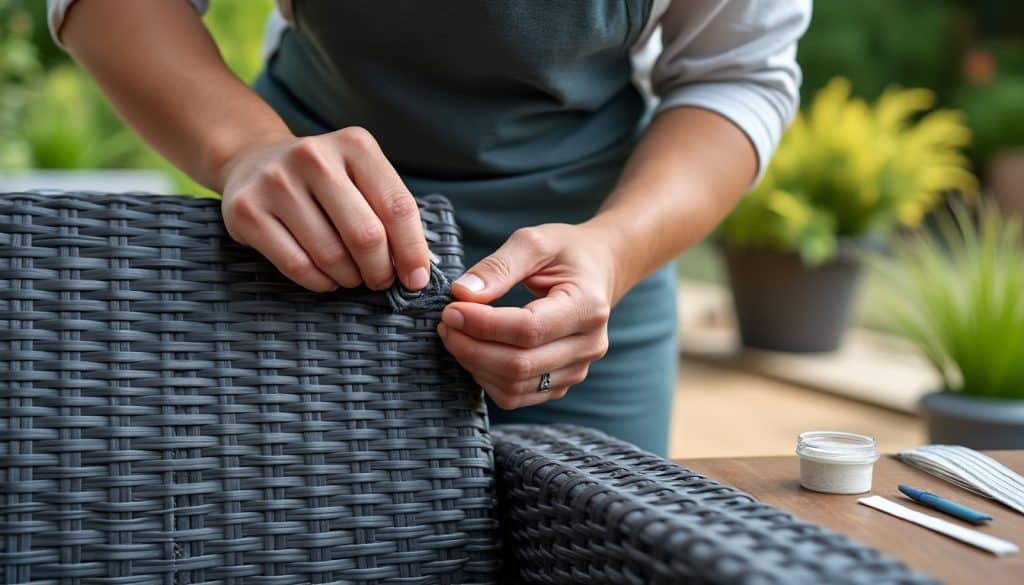 Comment réparer un salon de jardin en résine tressée ?