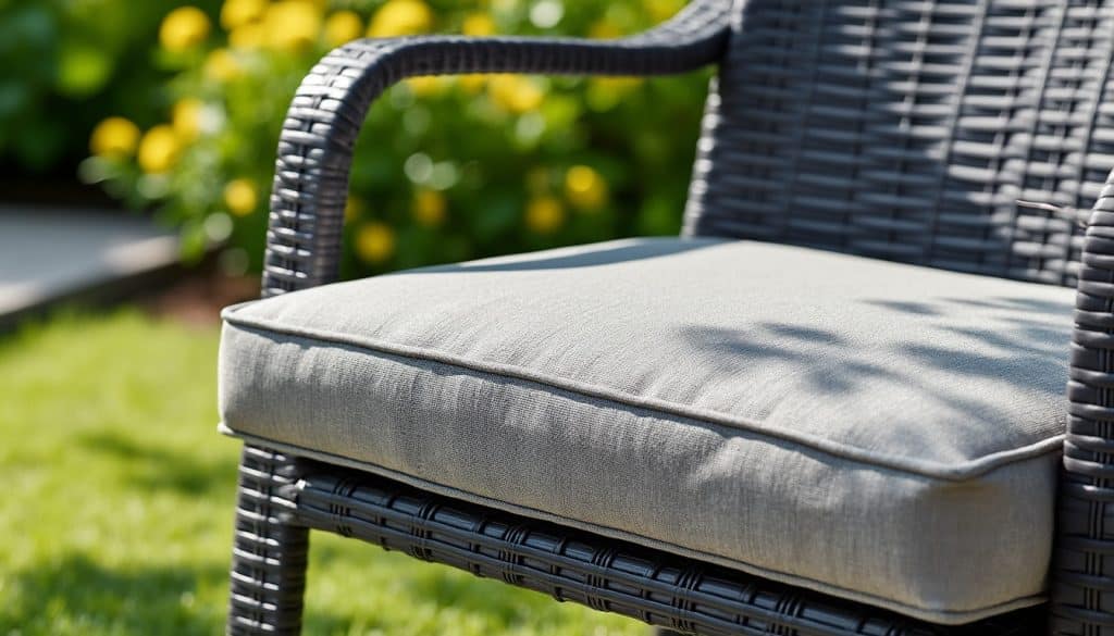 Coussin pour salon de jardin en resine tressée : durabilité et entretien
