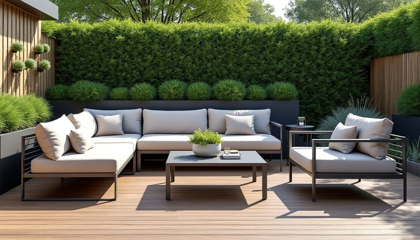 Salon de jardin d&rsquo;angle aluminium : ce que change la matière à l&rsquo;usage
