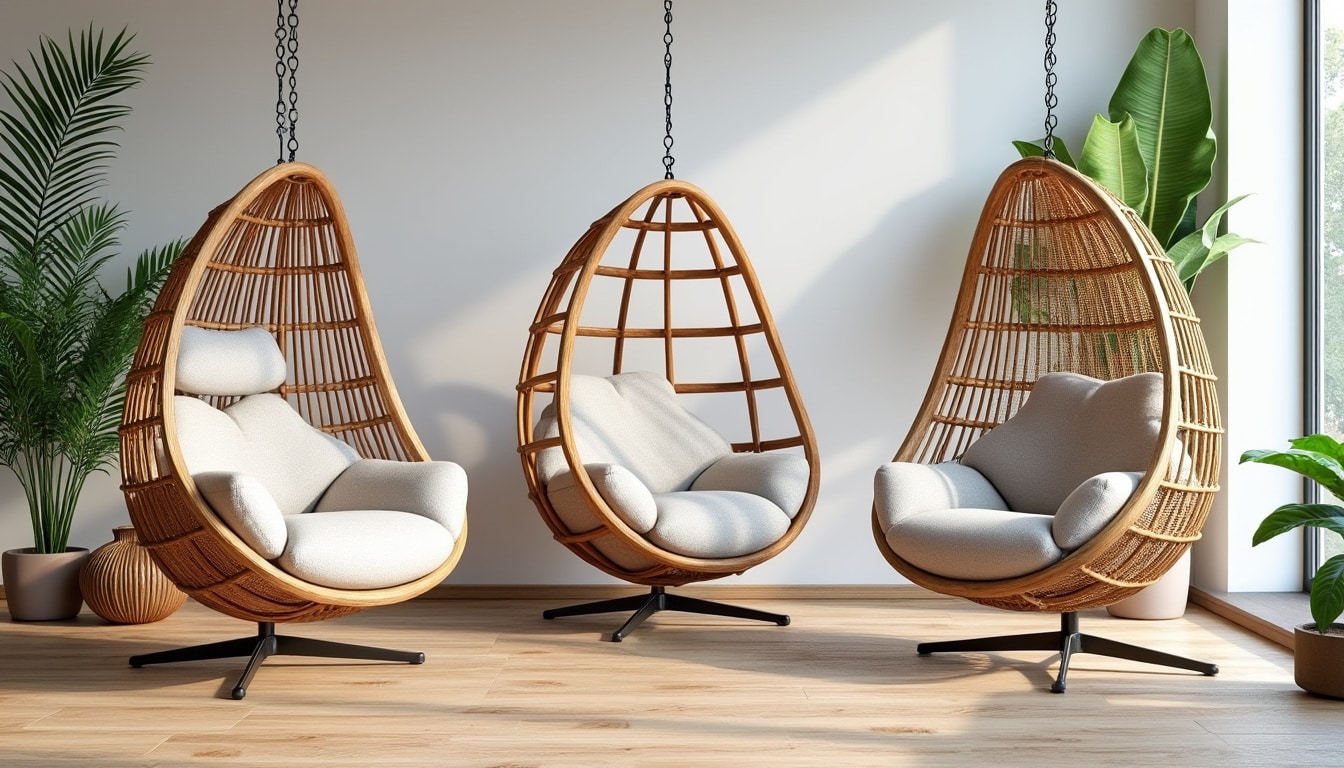 Fauteuil suspendu, cocon ou goutte : les formes et leurs usages
