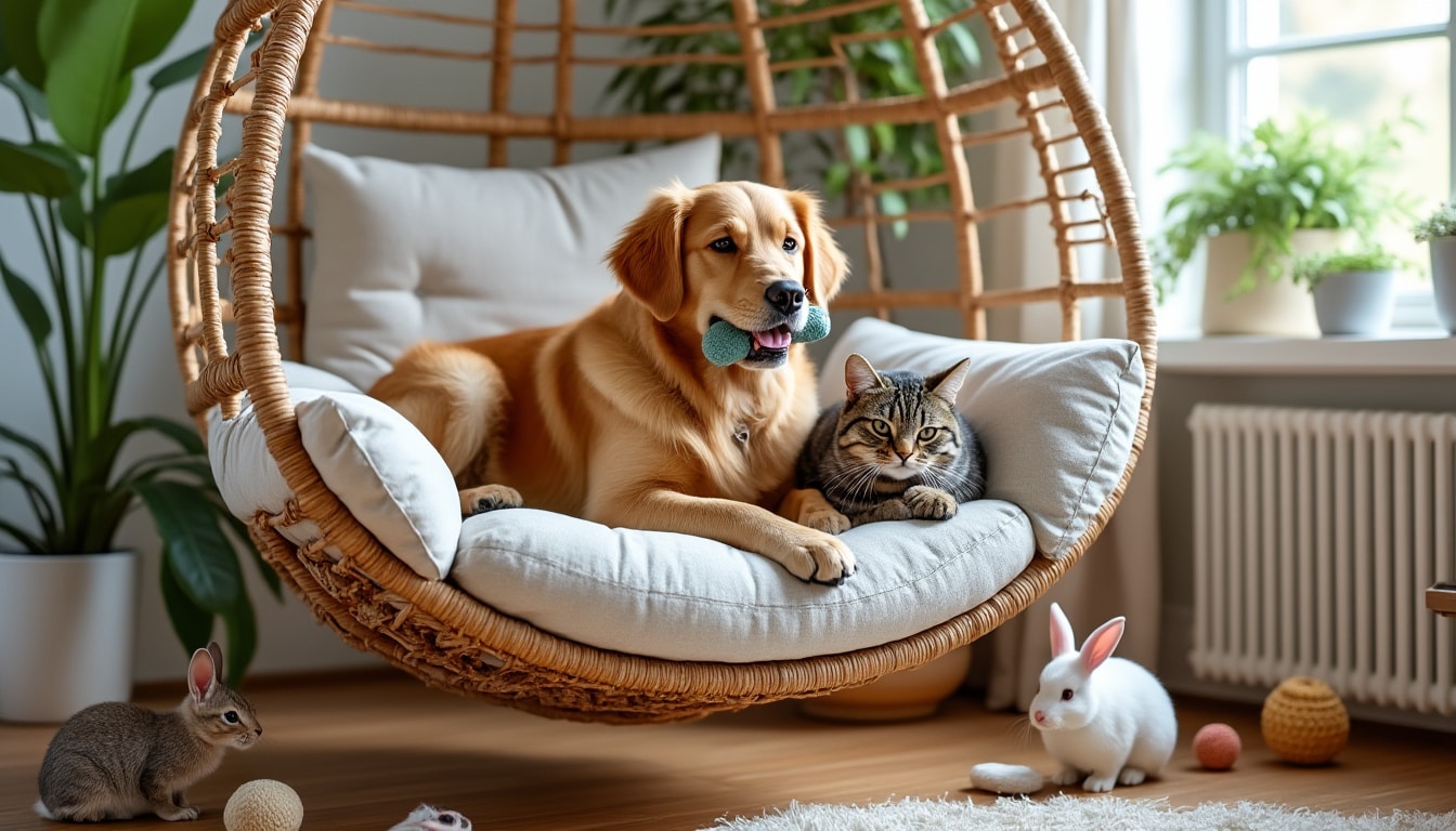 Fauteuil suspendu et animaux : les dégâts fréquents
