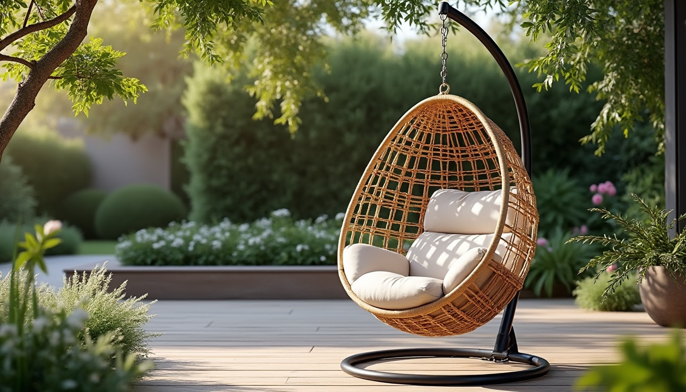 Fauteuil œuf suspendu de jardin, les modèles pensés pour l&rsquo;extérieur
