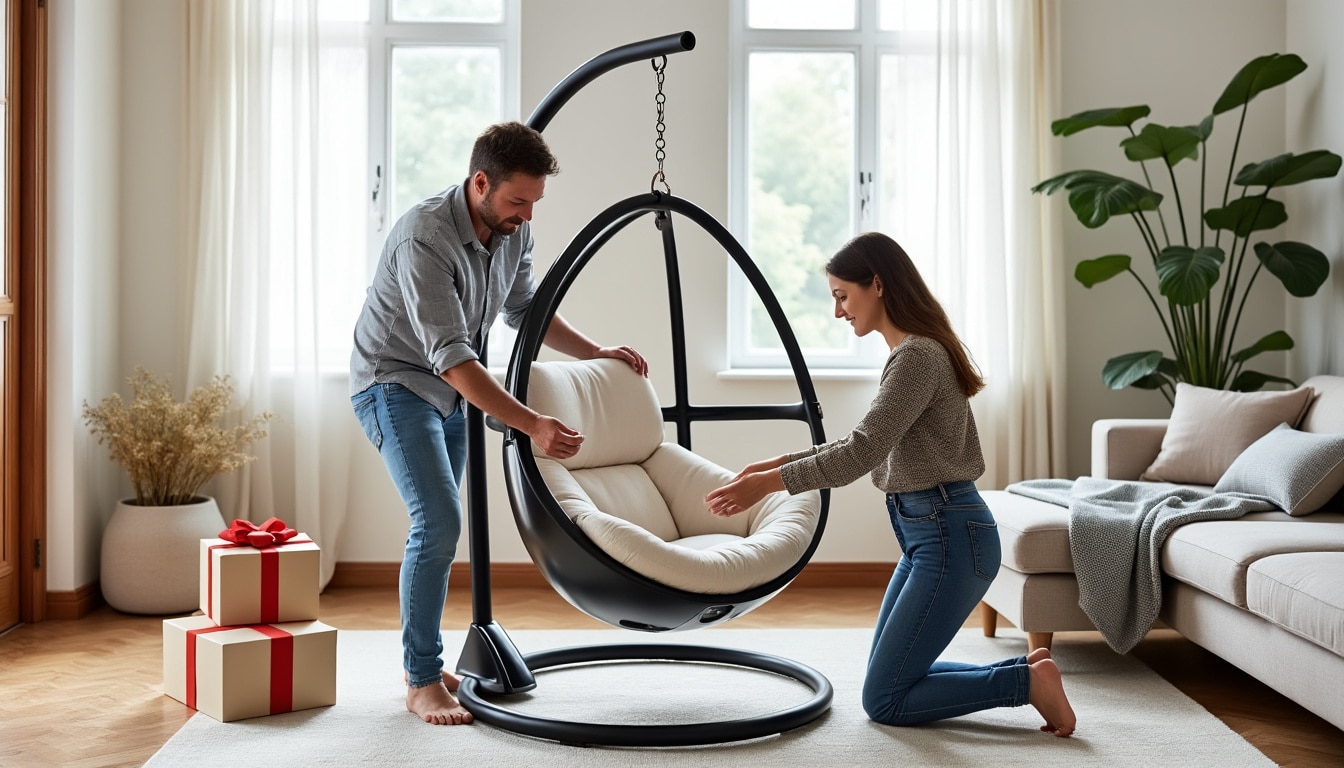 Offrir un fauteuil suspendu : les précautions